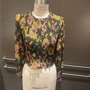 Wilfred Black Floral Women's Blouse